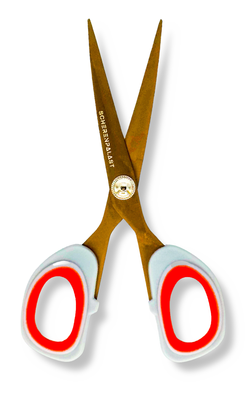 Schere 17 cm (kupfer-rot)