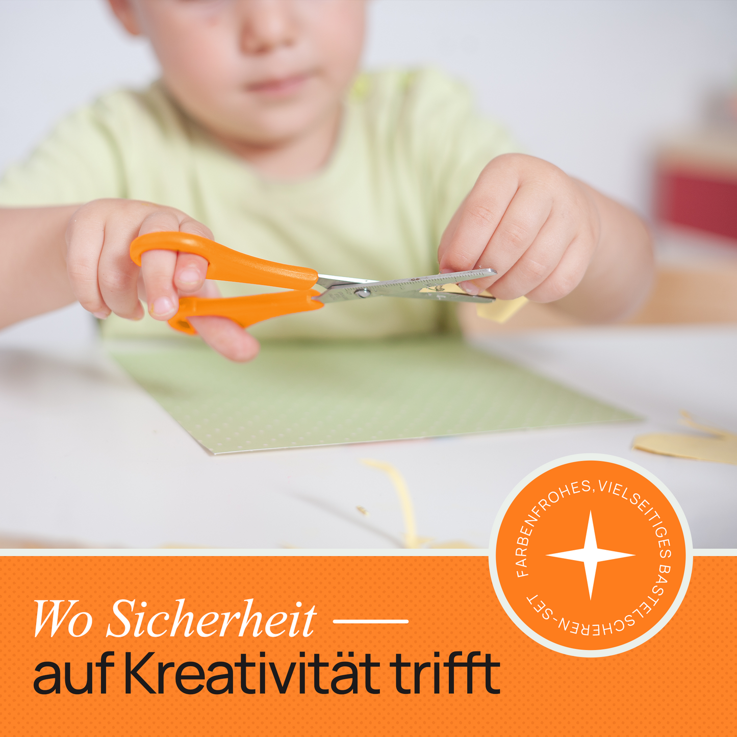 Scherenpalast® Kinderscheren-Set (5 Stück, 13 cm) – sichere Bastelscheren mit abgerundeter Spitze & 5 cm Lineal – für Kinder ab 3 Jahren, Schule & Basteln – ideal zum Schulstart & 1. Klasse